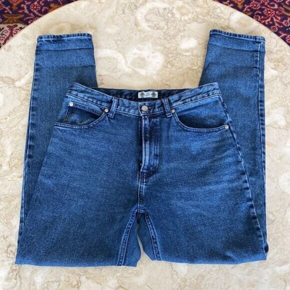 Rare Japanese Studio Seven X GU Childhood Dreams High Rise Tapered Leg Mom Jeans - Picture 4 of 9